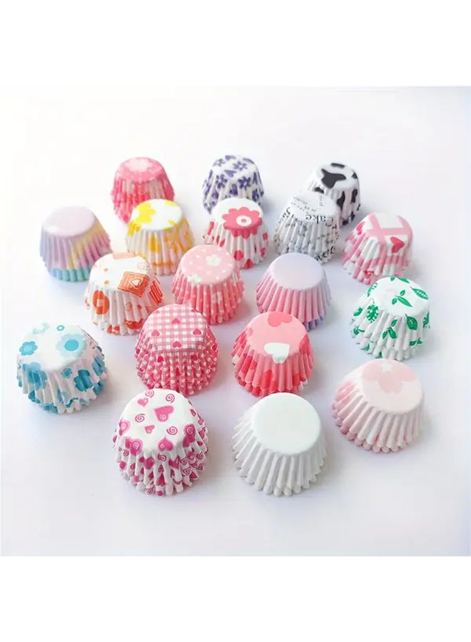 200pcs Mini 0 98inch Assorted Pattern Cupcake Liners Random Color Small Non Stick Baking Cups - Image 5